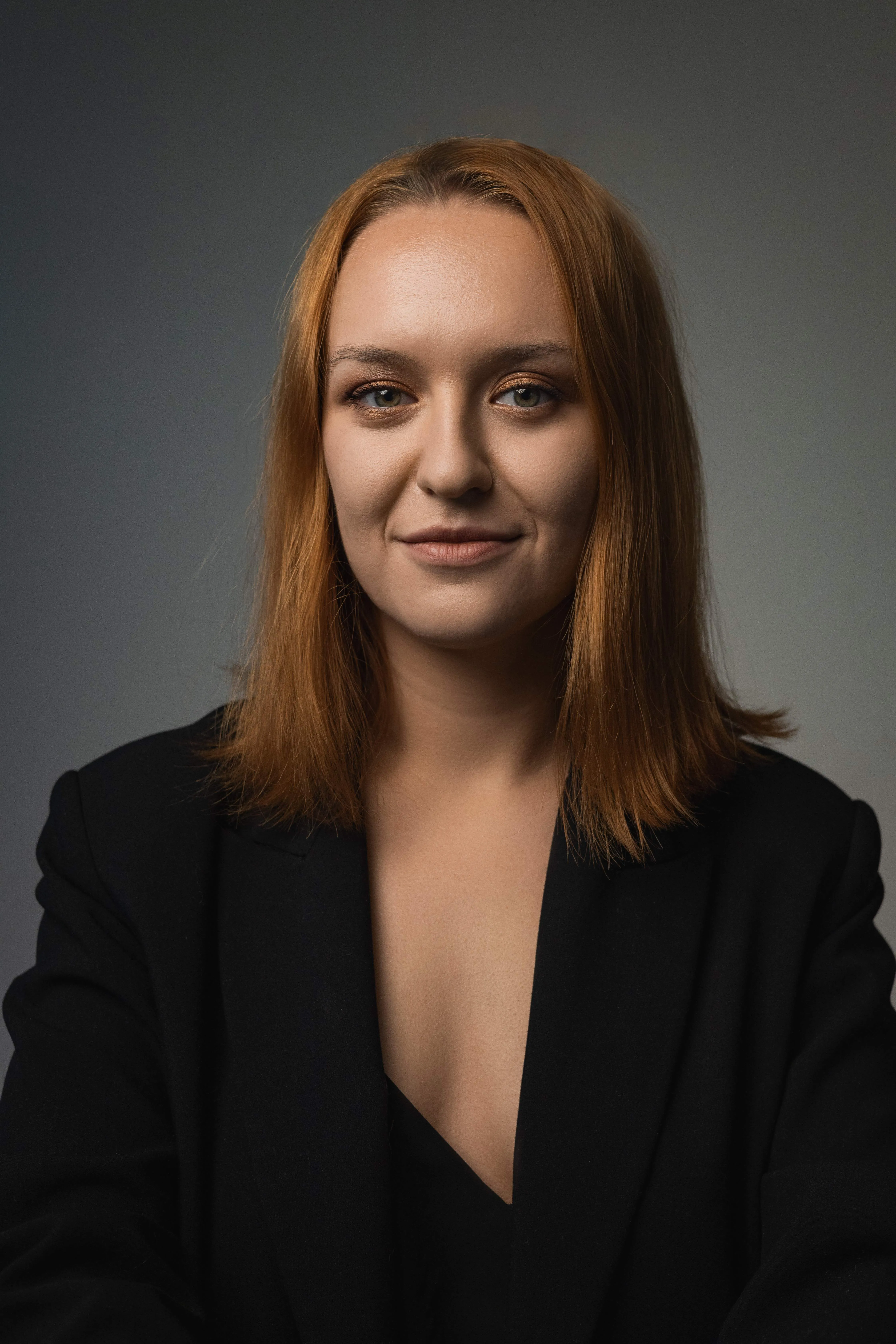 portrait of woman with neutral expression